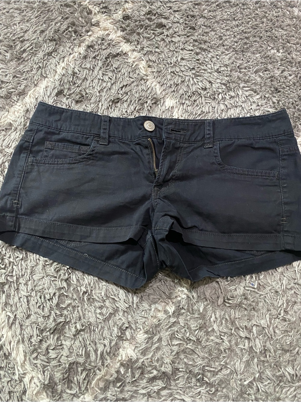 American Eagle Outfitters Black Denim-Style Jean Shorts
